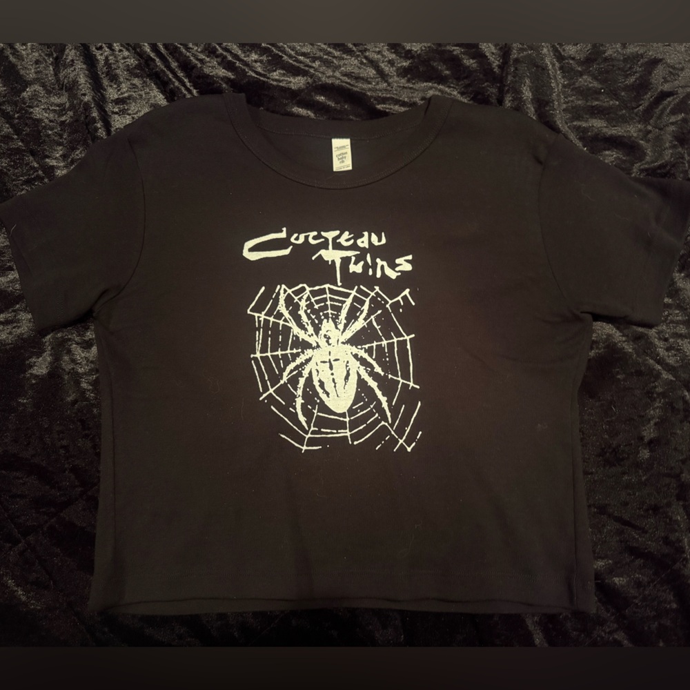 Black cocteau twins crop top
